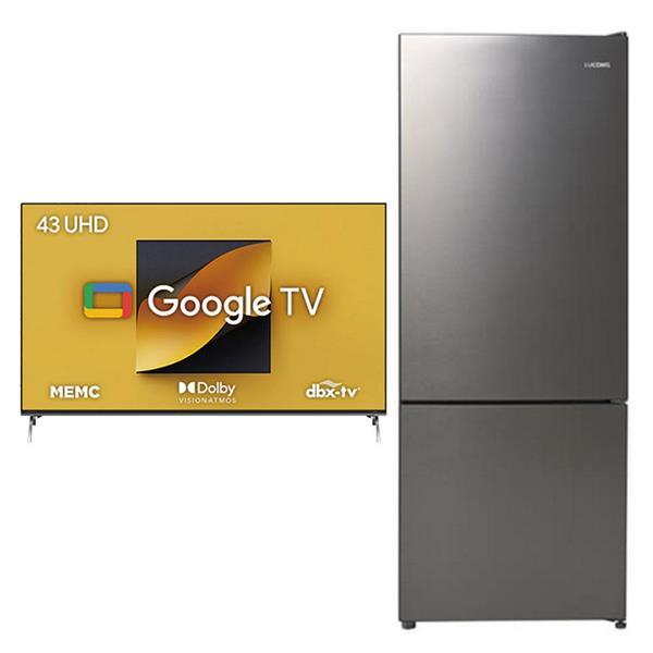 스마트 TV 43인치 + 루컴즈 2도어 냉장고 205L(메탈 실버)